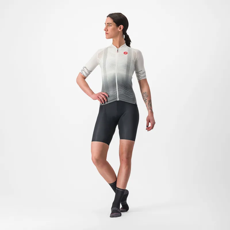 Castelli Climber's 2.0 Women's Short Sleeve Jersey in Moon Grey/Defender Green